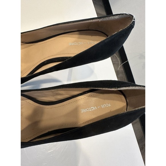 Pour La Victoire Women's Shoes Camilla Pumps Black Heels Suede Size 9.5 M - Picture 13 of 16